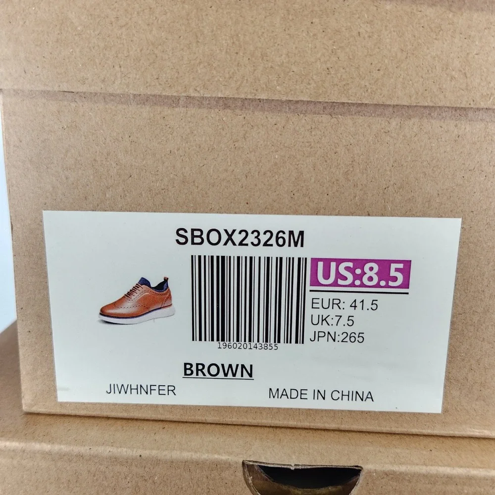 Bruno Marc Oxford Sneakers Mens Size 8.5 Brown Wingtip Brogue Casual Dress Shoes